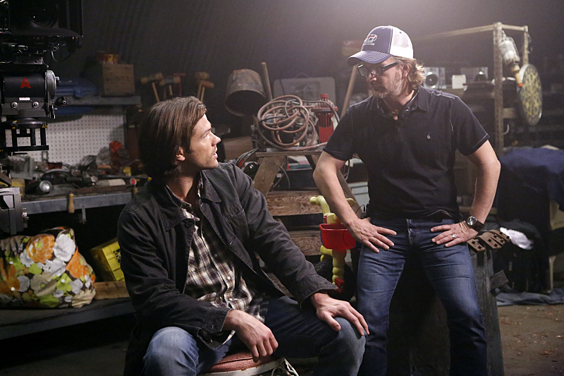 Supernatural -- "Just My Imagination" -- Image SN1108A_0472.jpg -- Pictured (L-R): Jared Padalecki as Sam and Director Richard Speight Jr. -- Photo: Bettina Strauss/The  CW -- ÃÂ© 2015 The CW Network, LLC. All Rights Reserved.