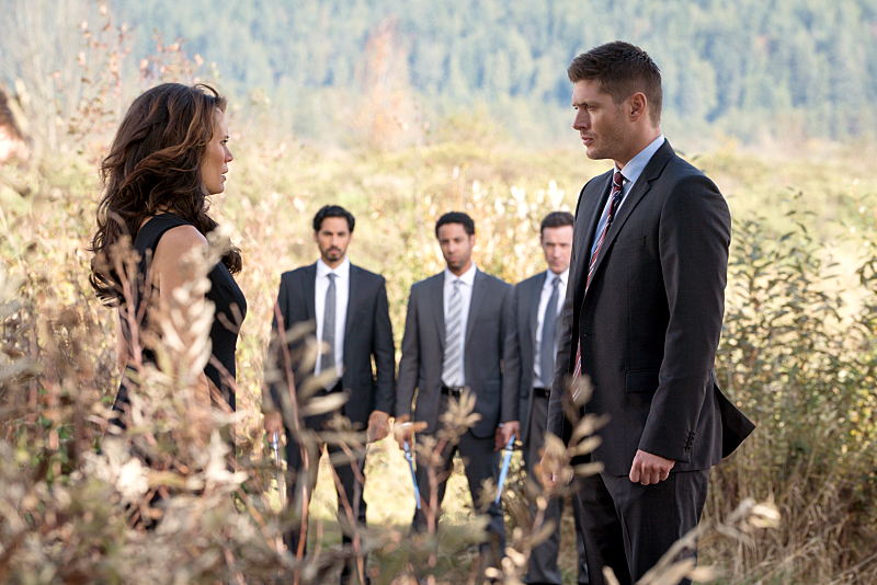 Supernatural -- "O Brother Where Art Thou?" -- Image SN1109B_0163.jpg -- Pictured (L-R): Emily Swallow as Amara and Jensen Ackles as Dean -- Photo: Liane Hentscher/The CW -- ÃÂ© 2015 The CW Network, LLC. All Rights Reserved.